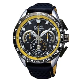 Pulsar - PU2007X1 - Montre Homme - Quartz Analogique - Chronom�tre - Bracelet Cuir Noir
