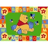 Luxury Childrens Character Winnie The Pooh ABC Green Disney Rug/Mat