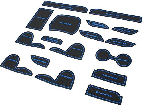 Amonster Non-Slip 17 PC Soft Silicone Cup Holder Coasters Bench Seat/Center Consoles Mats Glove Box Dash Covers Door Compartment Mats Fit For Hyundai IX45 Santa Fe