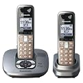 Panasonic DECT 6.0 Cordless Phone System with 2 Handsets - Black (KX-TG6432M)