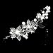 Sunshiny Hair Comb Pin Clip Bridal Prom Silver Wedding Flower Pearls Crystal Tiara