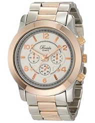 Breda Womens 2308-TwoToneRG Jordan Oversized Boyfriend Two Tone  Watch