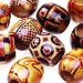 Darice(R) Big Value! 16mm Printed Wood Barrell Beads - 24PK/Wood