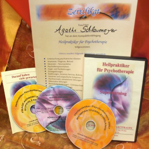 Heilpraktiker Psychotherapie Fernlehrgang 2008 im MP3-Format 3 CDs mit Zertifikat: Alles in Einem - Eines in Allem.  KOMPLETTLERNPAKET