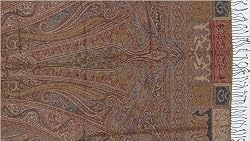 Blanket Throws Pure Wool Asian Jacquard Pattern India 106" x 55" (wbscov028)