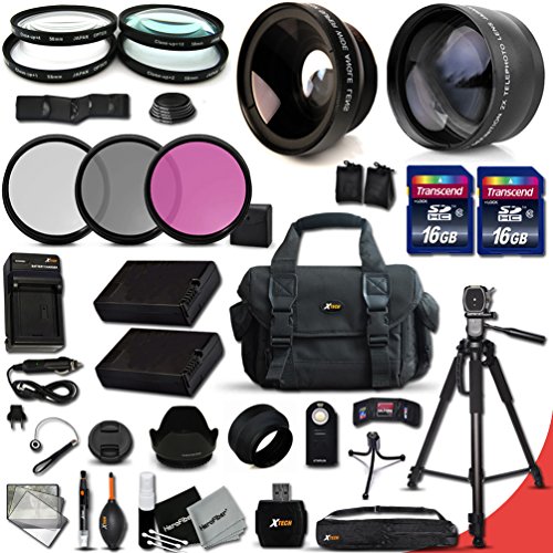 Ultimate 32 Piece Accessory Kit for Nikon D5500 D5300 D5200 D5100 D3300 D3200 P7800 P7700 P7100 P7000 Cameras Includes 58mm High Definition 2X Telephoto Lens + 58mm High Definition Wide Angle Lens + MORE