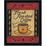 Fresh Roasted Coffee Kitchen Decor Sign Print Framed by 