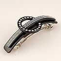 Aulos Black - Cubitas Morisot Collection (Hand-set Swarovski crystals, Barrette)