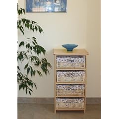 Regalschrank Regal Korbregal mit 4 Regalk�rbe Regalkorb 40x30xH75cm