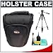 Zeikos Digital SLR Camera Holster Case + Tripod + Cleaning Kit for Canon Rebel XSi, XS, T1i, T2i, XTi, 50D, Nikon D40, D60, D300S, D3000, D5000, D90, D300, D700, Olympus Evolt E-30, E-450, E-520, E-620, and Sony Alpha A230, A330, A380, A900