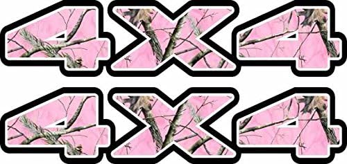 4x4 Pink Camo Fender Plastic Decal for Atv, Truck, or Jeep