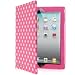i-Blason Premium Dalmation Series For The New iPad (Latest Generation iPad) iPad 3 iPad HD iPad 2 Plaid Polka Dots Pattern Folio Leather Smart Cover Case Tartan Style With Wake/Sleep Capability And Free Bonus Screen Protector (Pink/White)