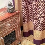 Purple Moon ~ Exotic India Sari Print Fabric Bath Shower Curtain