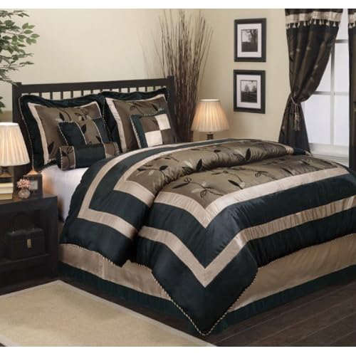 Luxury Textured Pastora 7 Piece Comforter Set King Size