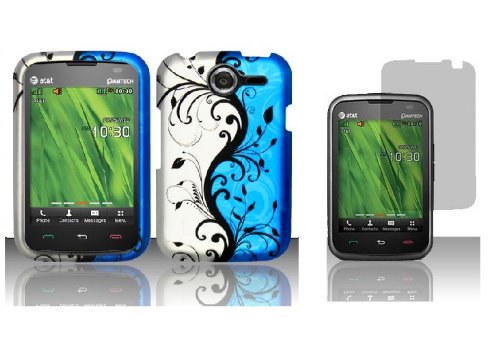 Blue Vine Faceplate Hard Shell Protector Cover Phone Case Accessory  Screen Protector For Pantech Renue P6030B009D7R16M 