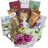 Afternoon Tea Time Teapot Gift Bag Tote of Treats - Gift Basket