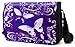 Meffort Inc 17 17.3 Inch Laptop/Notebook Padded Compartment Shoulder Messenger Bag with Shoulder Pad - Purple Butterflies