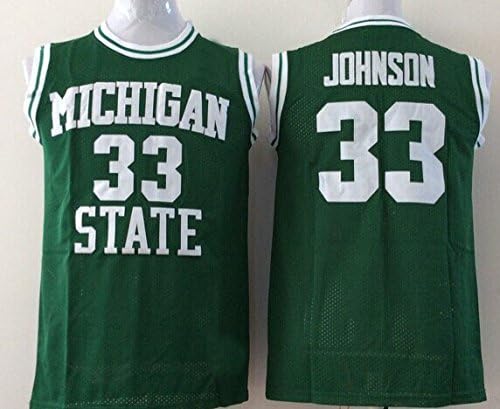 Men's Michigan State Spartans NO.33 JOHNSON Basketball Jersey NCAA Basketball Jersey for Men
