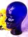 Blue Glass Mannequin Head WOMAN