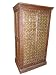 Brass Old Door Armoire Hand Carved Teak Wood Cabinet Furniture From India 60x30