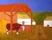Farm Hereford (Canvas) by Jacky Walden. Art Poster Print: 32 inches width by 23 inches height. Image