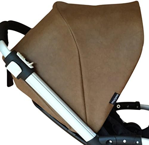 emaSema "Cocoa" Faux Leather Replacement Hood for Bugaboo Stroller, Cameleon/ Cameleon3