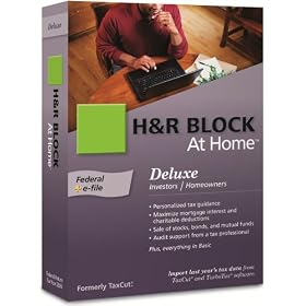 H&R Block At Home 2009 Deluxe Federal + eFile [Formerly TaxCut]