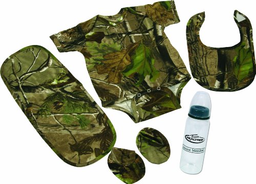 Rivers Edge 5-Piece Real Tree APG Camouflage Baby Gift Set For The Littlest of Outdoor Lovers
