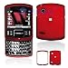 Motorola Hint QA30 Cell Phone Red Rubber Feel Protective Case Faceplate Cover