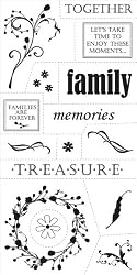 Fiskars 01-002265 Heidi Grace 4-by-8-Inch Clear Stamps, Family Traditions