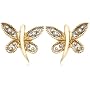 10k Yellow Gold Dragonfly Diamond Earrings (.01 cttw, I-J Color, I2-I3 Clarity)