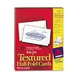 Avery Textured Half-Fold Greeting Cards for Inkjet Printers, Uncoated, 5.5 x 8.5 Inches, White, Box of 30 (03378)