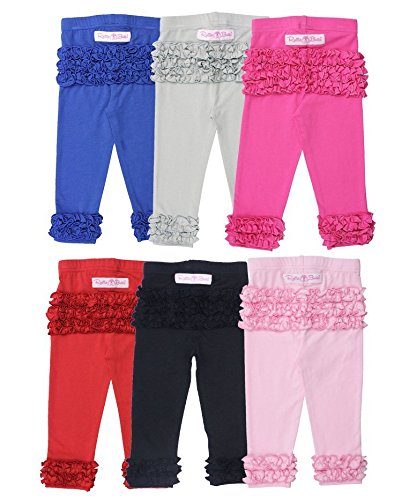 RuffleButts® Infant / Toddler Girls Solid Everyday Leggings w/ Ruffles