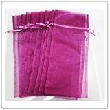 10x Wine color Bottle & Wine Organza Fav...