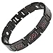 Willis Judd Men's Titanium Magnetic Black Bracelet Red Carbon Fiber Adjustable