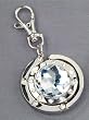 Coiled Purse Hanger - Clear Acrylic w / Clear Acrylic Stones