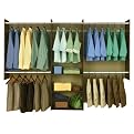 Easy Track RB1460-T Deluxe Starter Closet, 4 To 8 Foot, Truffle