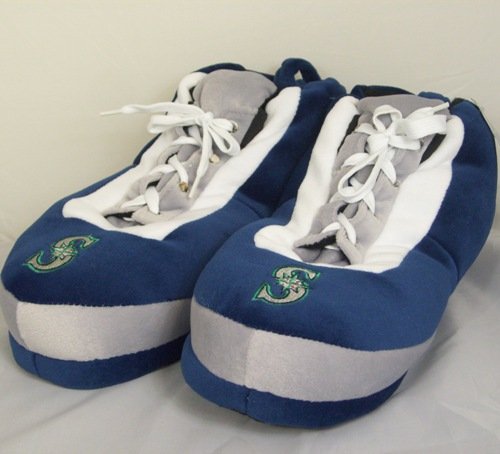 Seattle Mariners MLB Wrapped Logo Plush Sneaker Slippers