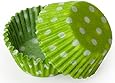 CK Products 100 Count Baking Cups, Mini, Lime Green Polka Dot