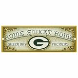 NFL Green Bay Packers 6-by-17 Wood "Home Sweet Home" Cross Stitch Sign