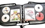 Artisan 240 Disc Black Faux Leather DVD Album with 120 Liner Notes & Title Cover Page Capacity Using Metal Ring Binder
