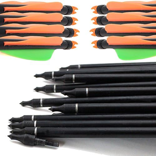 Fiberglass Screw-In Tips Arrow Target Practice Arrows 28" inches, (48 Pack)