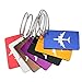 PIXNOR Travel Luggage Tags Suitcase Baggage Tags Labels with Key Ring Pack of 7