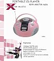 Xtreme CD509 Portable CD Boombox with AM/FM Radio - Pink