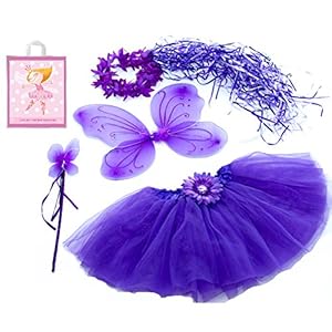 ess Set - Tutu,Wings,Wand,Flower Halo,Tiara &