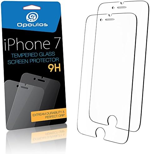 iPhone 7 screen protector, Opoulos tempered glass (2-pack), anti-scratch, anti-break, MAXIMUM PROTECTION for Apple iPhone 7