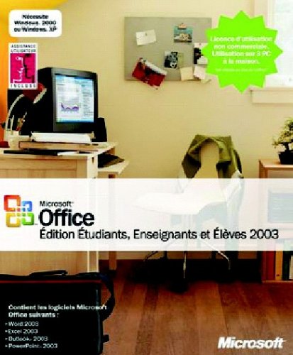 Office 2003 Edition Etudiants / Elèves / Enseignants (Word, Excel, Outlook, PowerPoint)