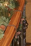 6 Pack - Brown Decorative Garland Twist Ties w/ hidden wire inside satin cord