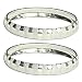 Rodium Plated Bangle Bracelets Pair Jewelry from India Unique Gift for Her 2.5 inches (cbanp003)