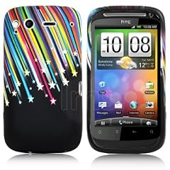 AIO Shooting Star Gel Case Cover For HTC Desire S + Screen Protector